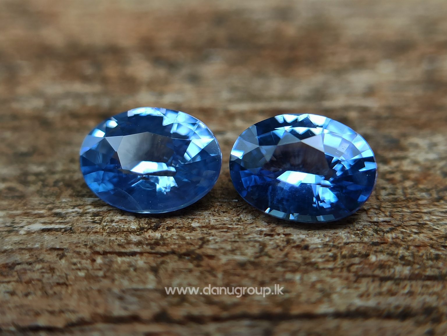 Ceylon Natural Blue Sapphire Pair for Earrings - danugroup.lk