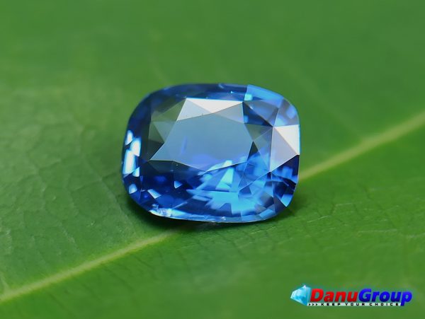 Ceylon Natural Cornflower Blue Sapphire Cushion shape Gemstone from Danu Group Gemstones Collections - danugroup.lk