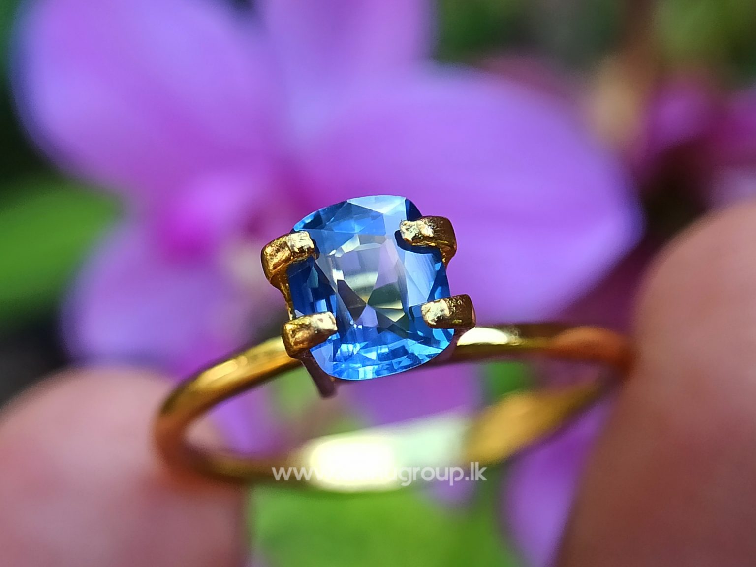 Ceylon Blue Sapphire Cushion Shape - Danu Group Gemstones