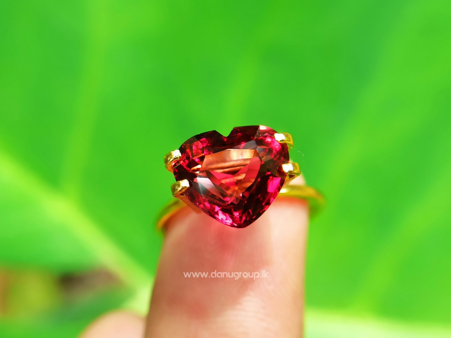 Ceylon Natural Garnet Heart from Danu Group Gemstones Collection - danugroup.lk