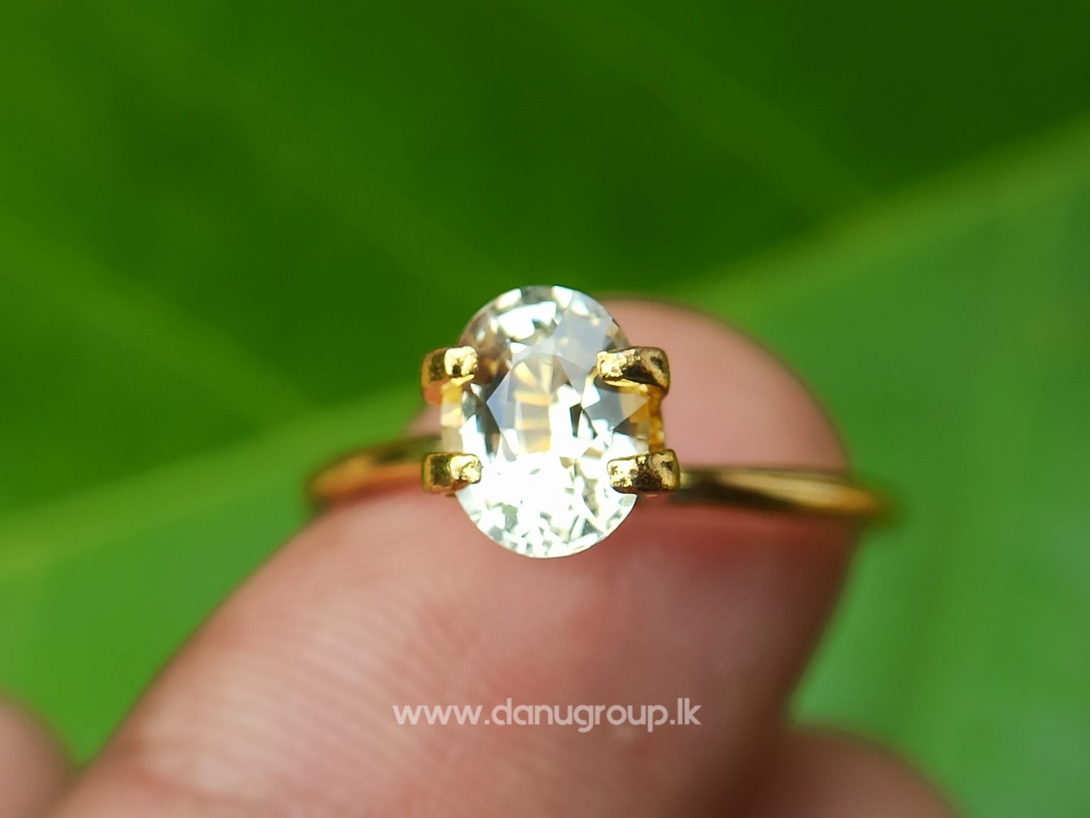 Ceylon Natural Light Yellow Sapphire Oval Shape best quality gem from Danu Group - danugroup.lk