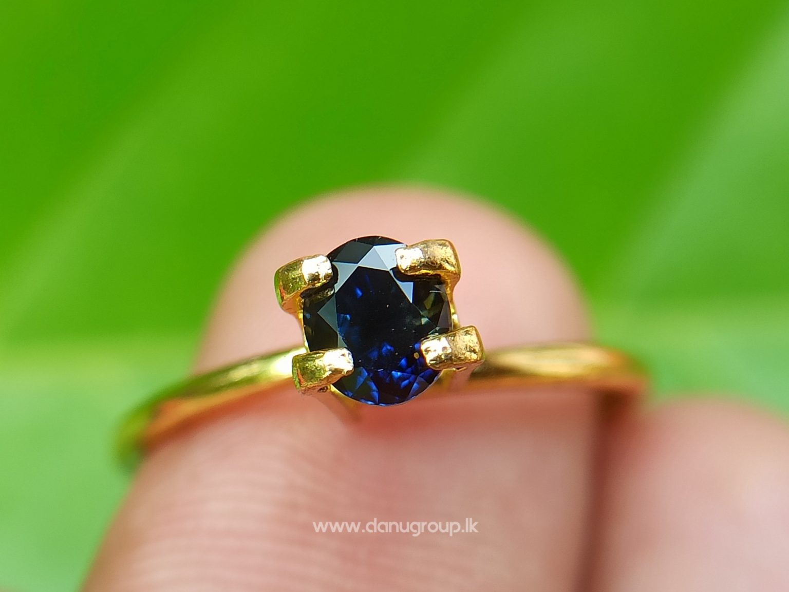 Ceylon Peacock Blue Sapphire Oval shape gem from Danu Group Gemstones -- danugroup.lk