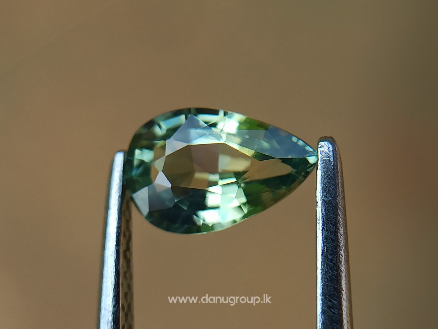 Natural Fine Quality Green Sapphire Pear shape Gem from Danu Group - danugroup.lk