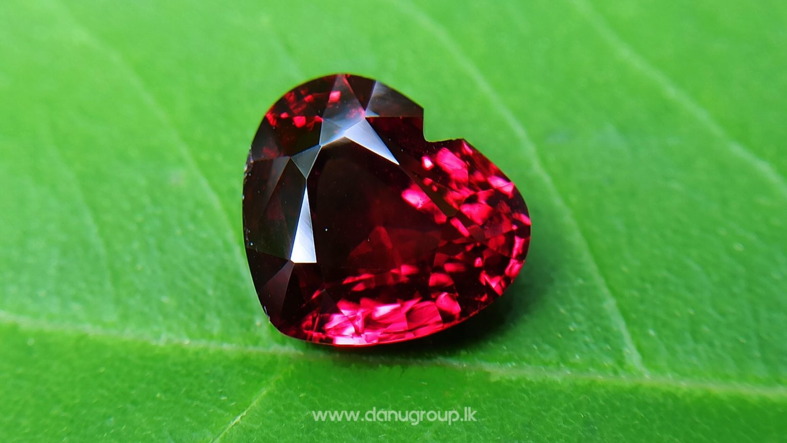 Ceylon Natural Garnet Heart from Danu Group Gemstones Collection - danugroup.lk