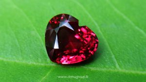 Ceylon Natural Garnet Heart from Danu Group Gemstones Collection - danugroup.lk