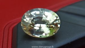 Ceylon Natural Light Yellow Sapphire Oval Shape best quality gem from Danu Group - danugroup.lk