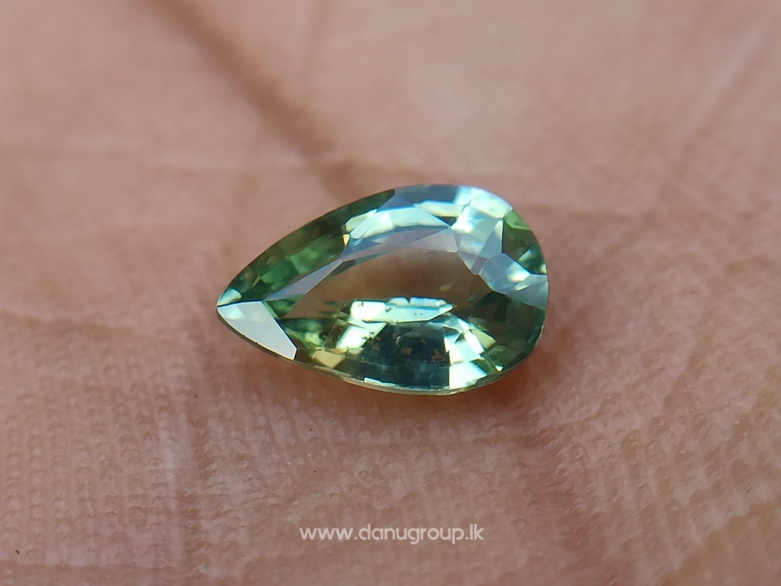 Natural Fine Quality Green Sapphire Pear shape Gem from Danu Group - danugroup.lk