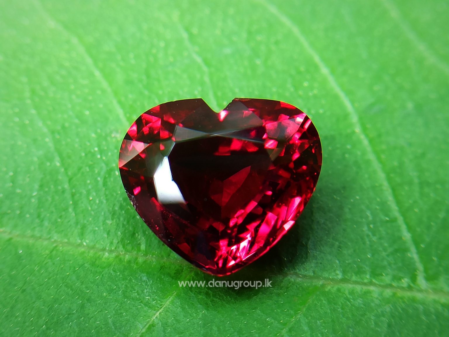 Ceylon Natural Garnet Heart from Danu Group Gemstones Collection - danugroup.lk