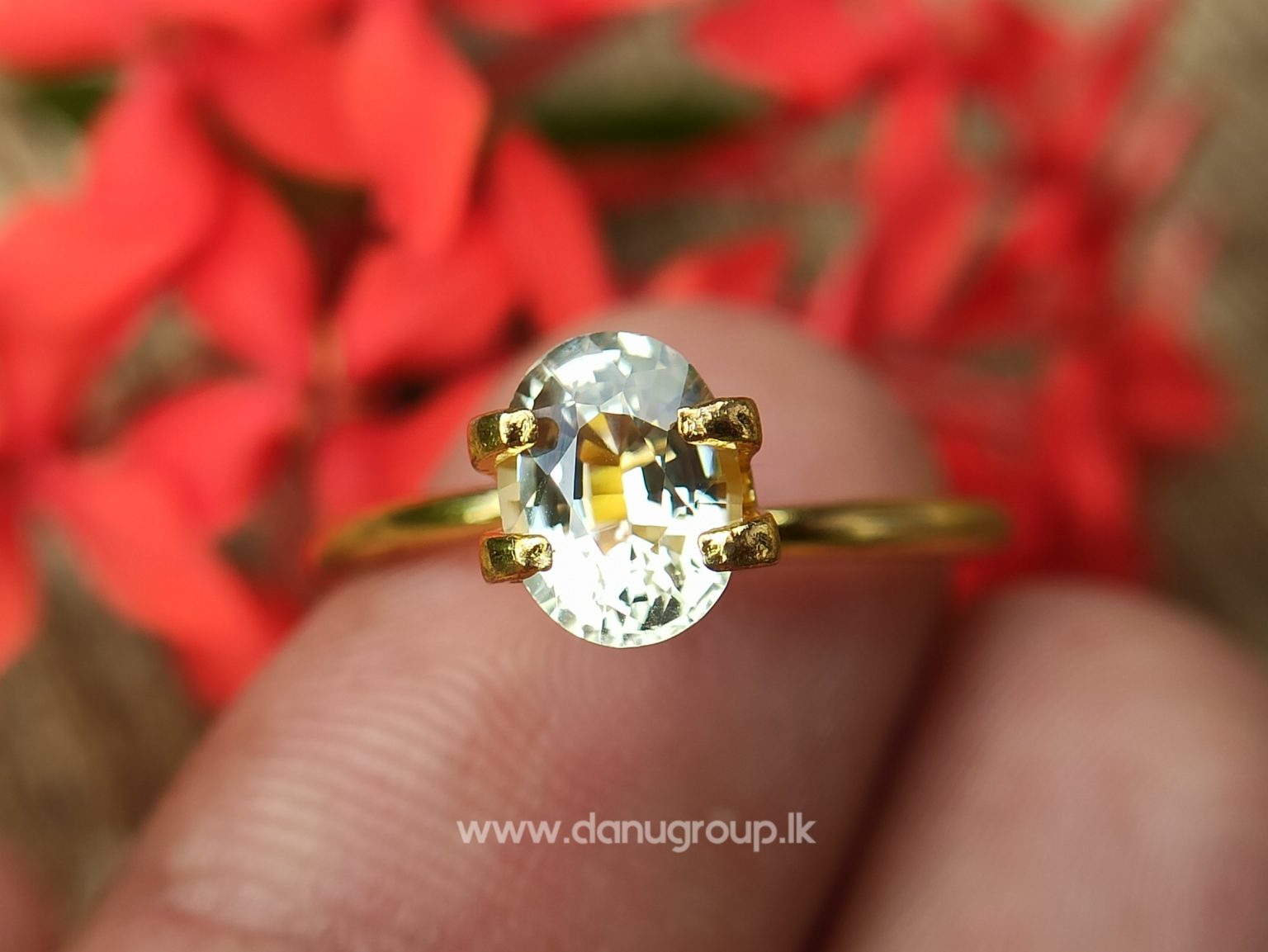 Ceylon Natural Light Yellow Sapphire Oval Shape best quality gem from Danu Group - danugroup.lk