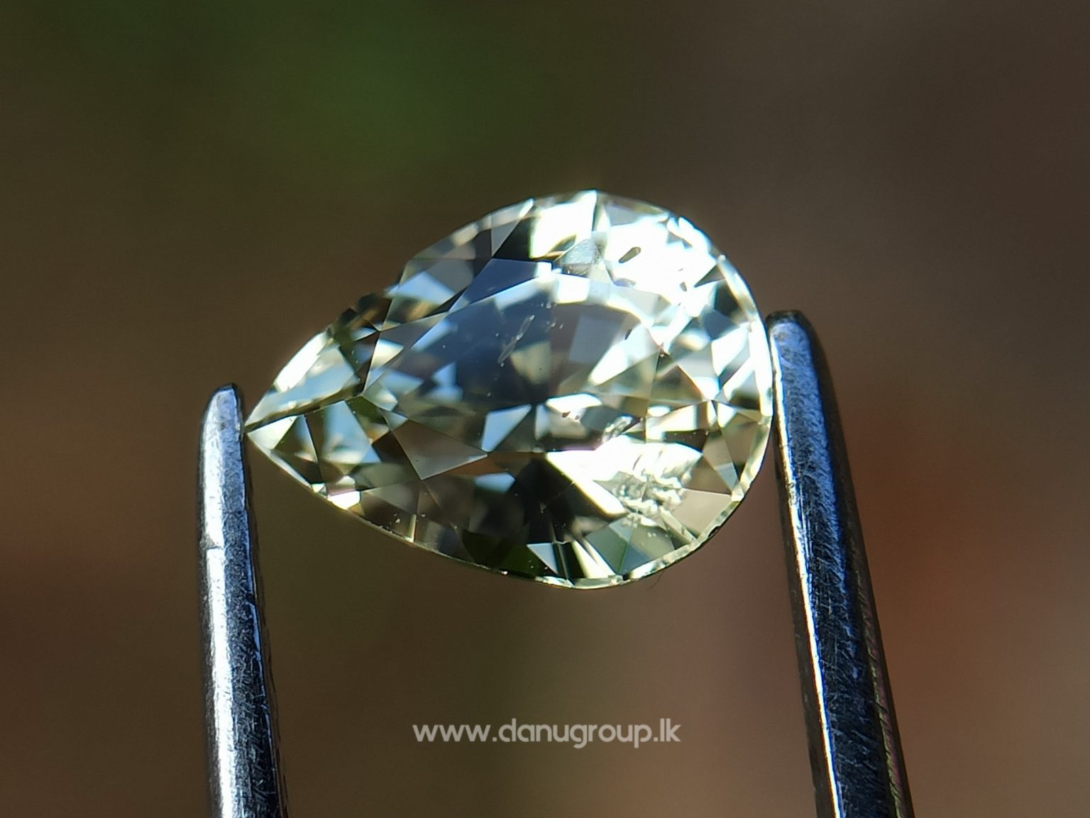 Ceylon Natural Yellow Sapphire pear shape Unheated Pukraj from Danu Group - danugroup.lk