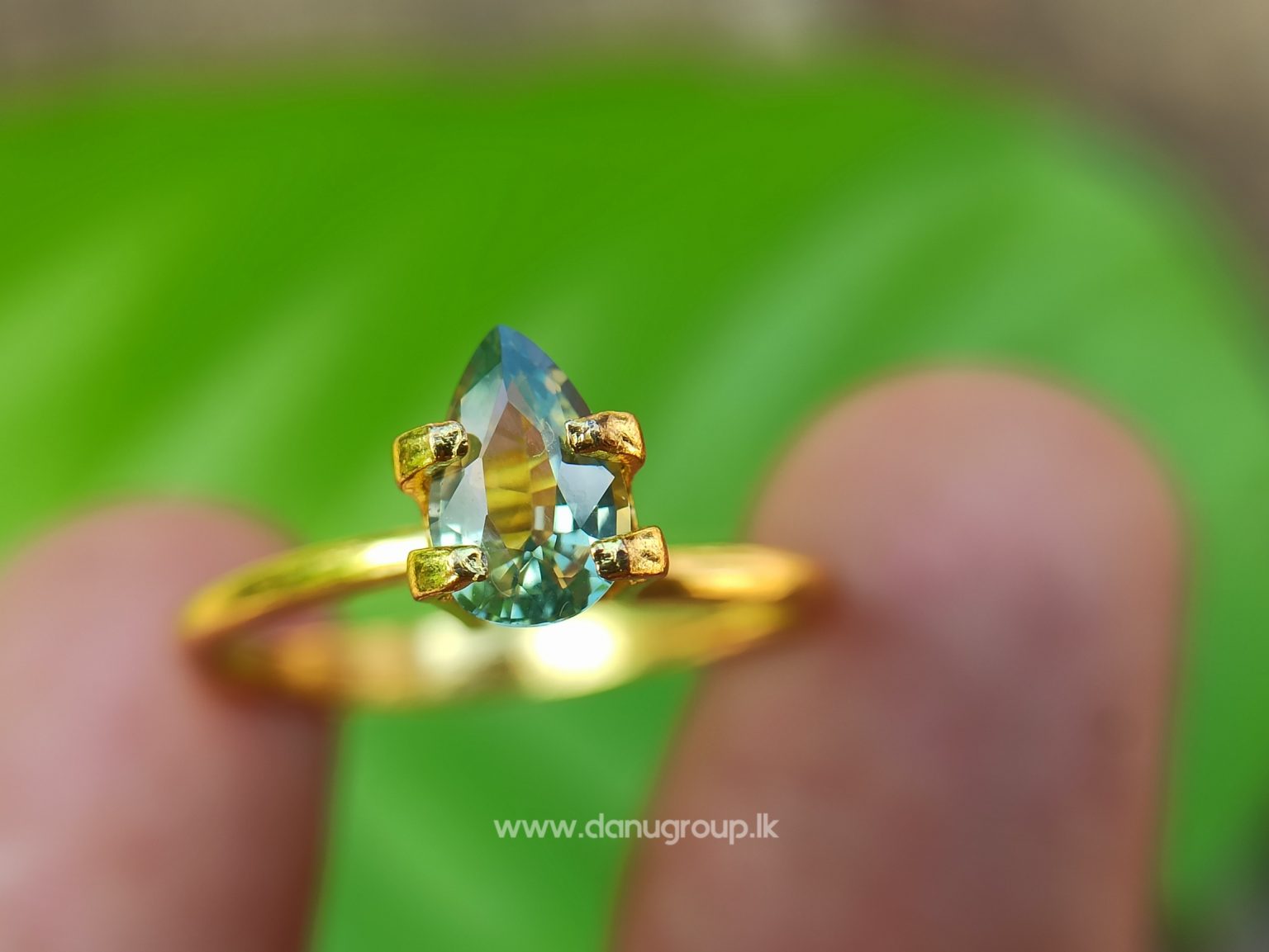 Natural Fine Quality Green Sapphire Pear shape Gem from Danu Group - danugroup.lk