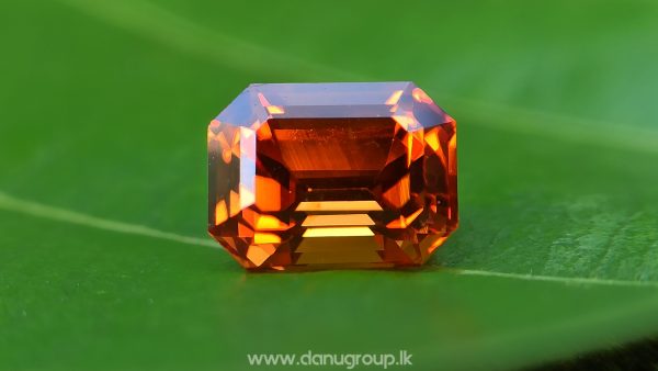 Best Quality Natural Spessartite Garnet Emerald Cut Danu Group Gemstones -- danugroup.lk