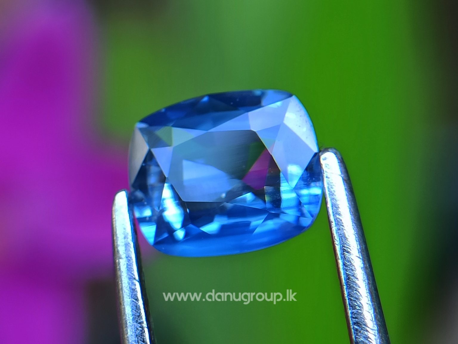 Ceylon Blue Sapphire Cushion Shape - Danu Group Gemstones