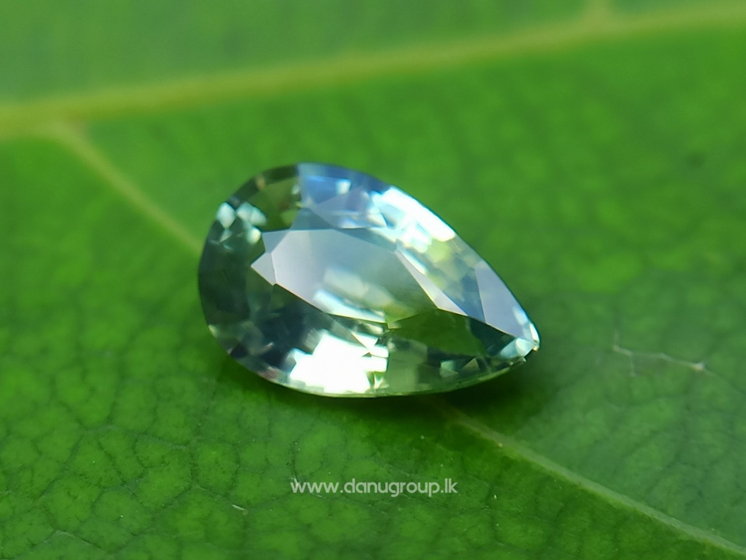 Natural Fine Quality Green Sapphire Pear shape Gem from Danu Group - danugroup.lk