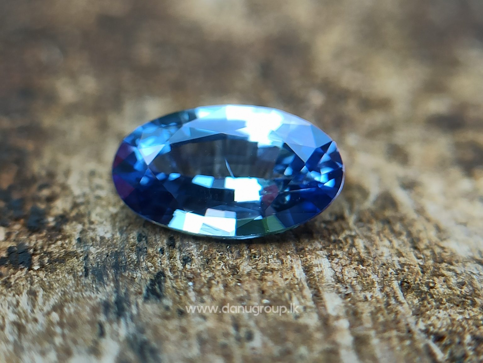 Ceylon Natural Cornflower Blue Sapphire Long Oval shape gem from Danu Group - danugroup.lk