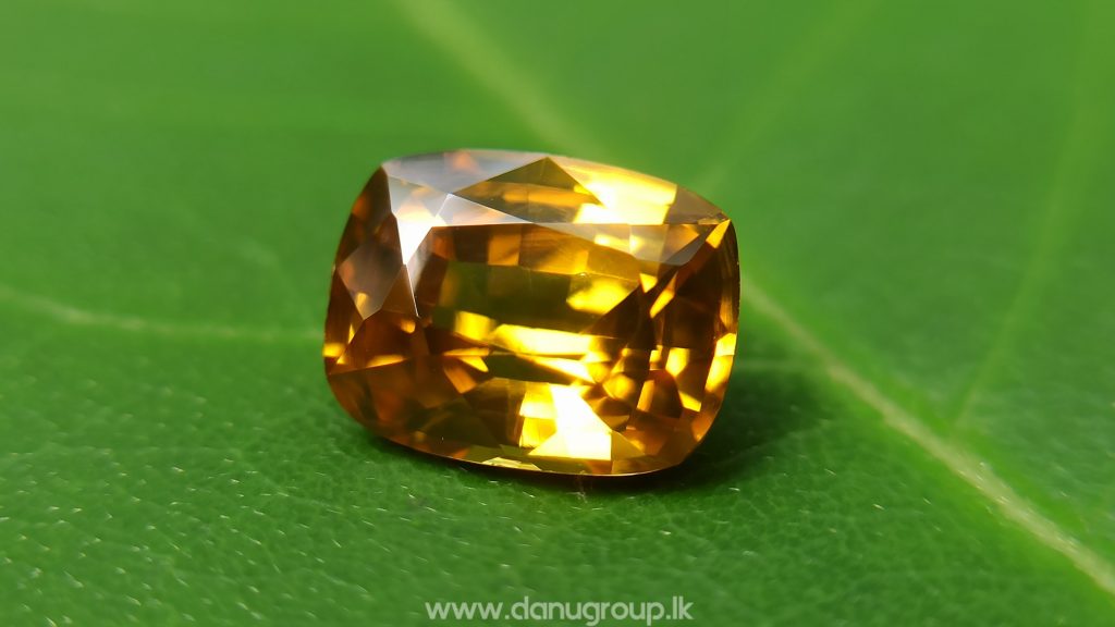 Ceylon Natural Yellow Zircon Melychrysos from Danu Group Gemstones Collections