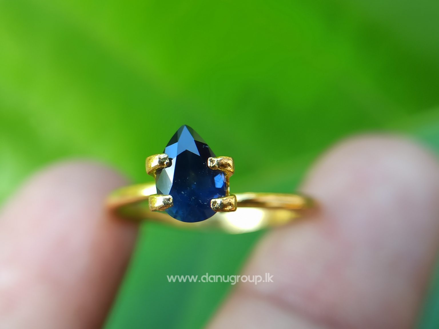 Ceylon Vivid Royal Blue Sapphire Drop Pear Shape Danu Group Gemstones - danugroup.lk