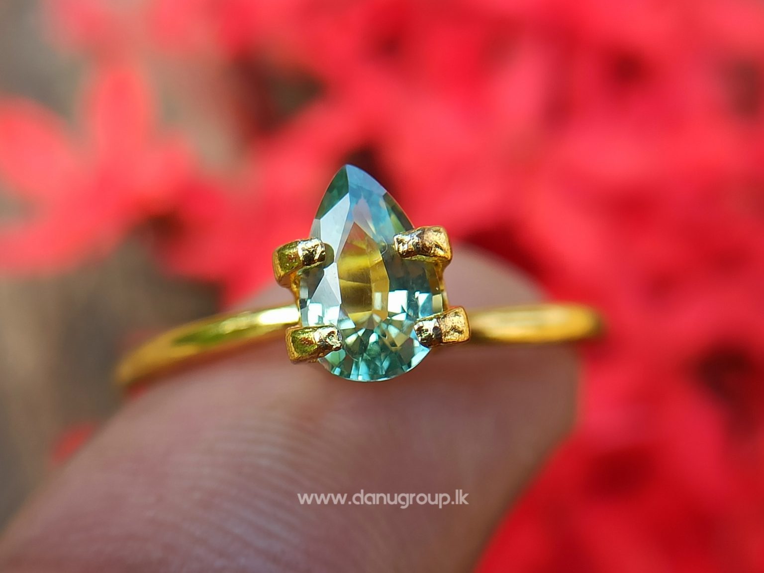 Natural Fine Quality Green Sapphire Pear shape Gem from Danu Group - danugroup.lk