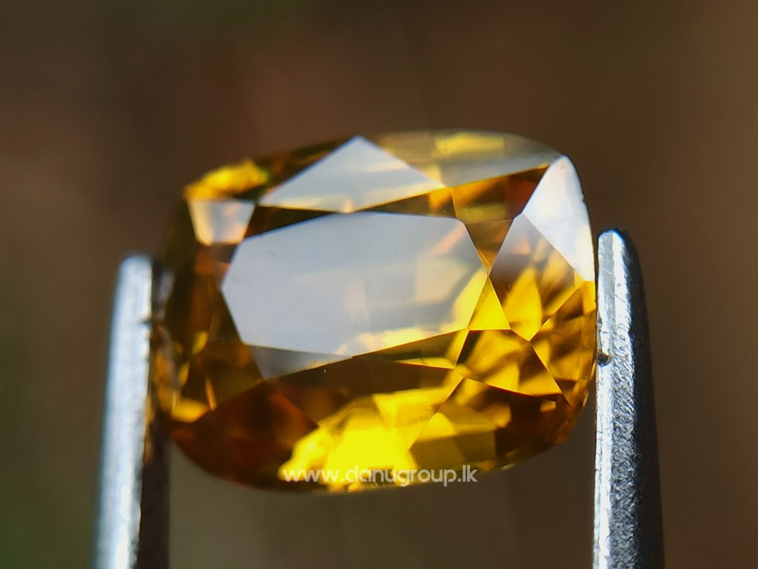 Ceylon Natural Yellow Zircon Melychrysos from Danu Group Gemstones Collections