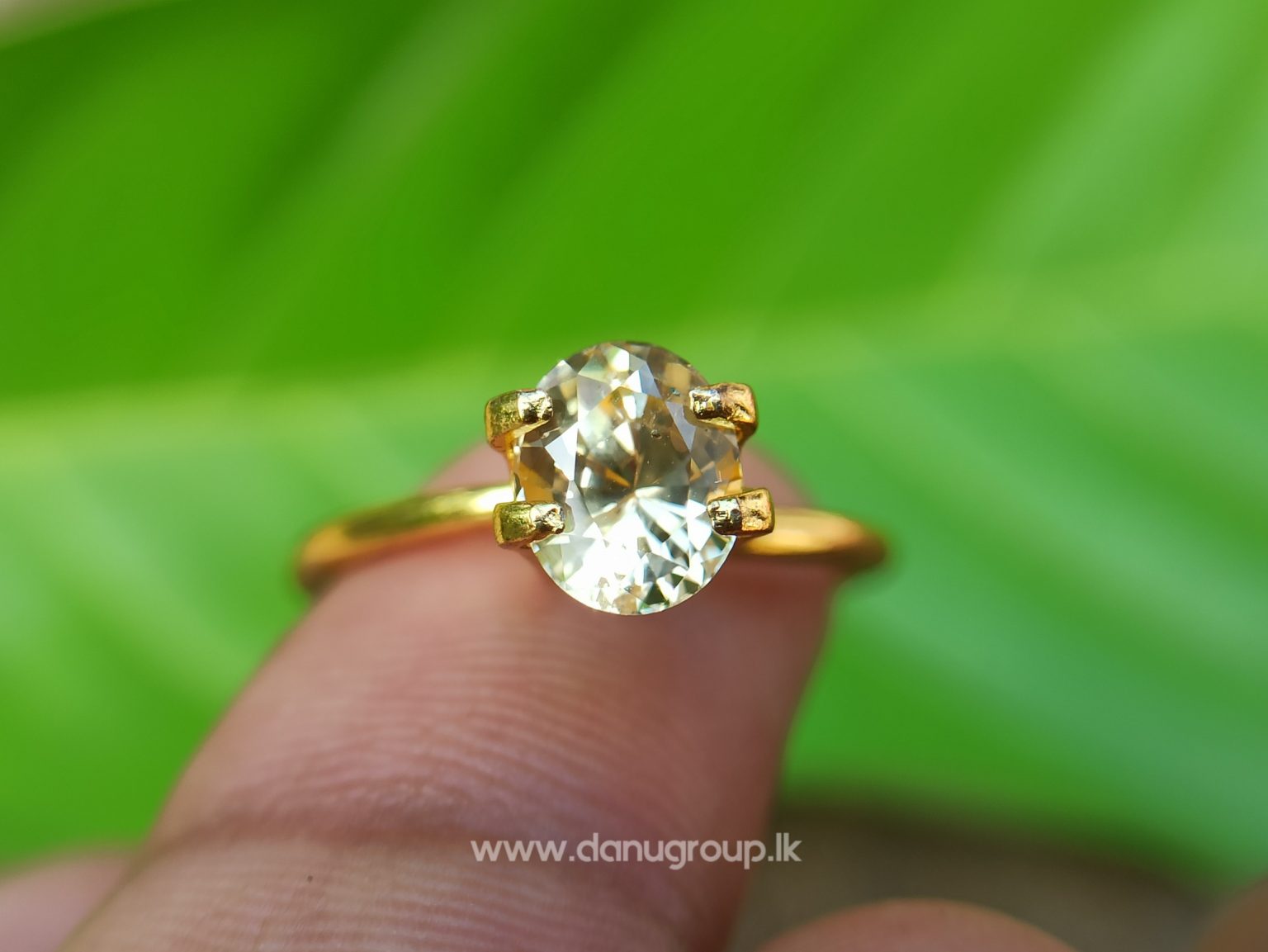 Ceylon Natural Yellow Sapphire Oval shape Unheated Pukraj from Danu Group - - danugroup.lk
