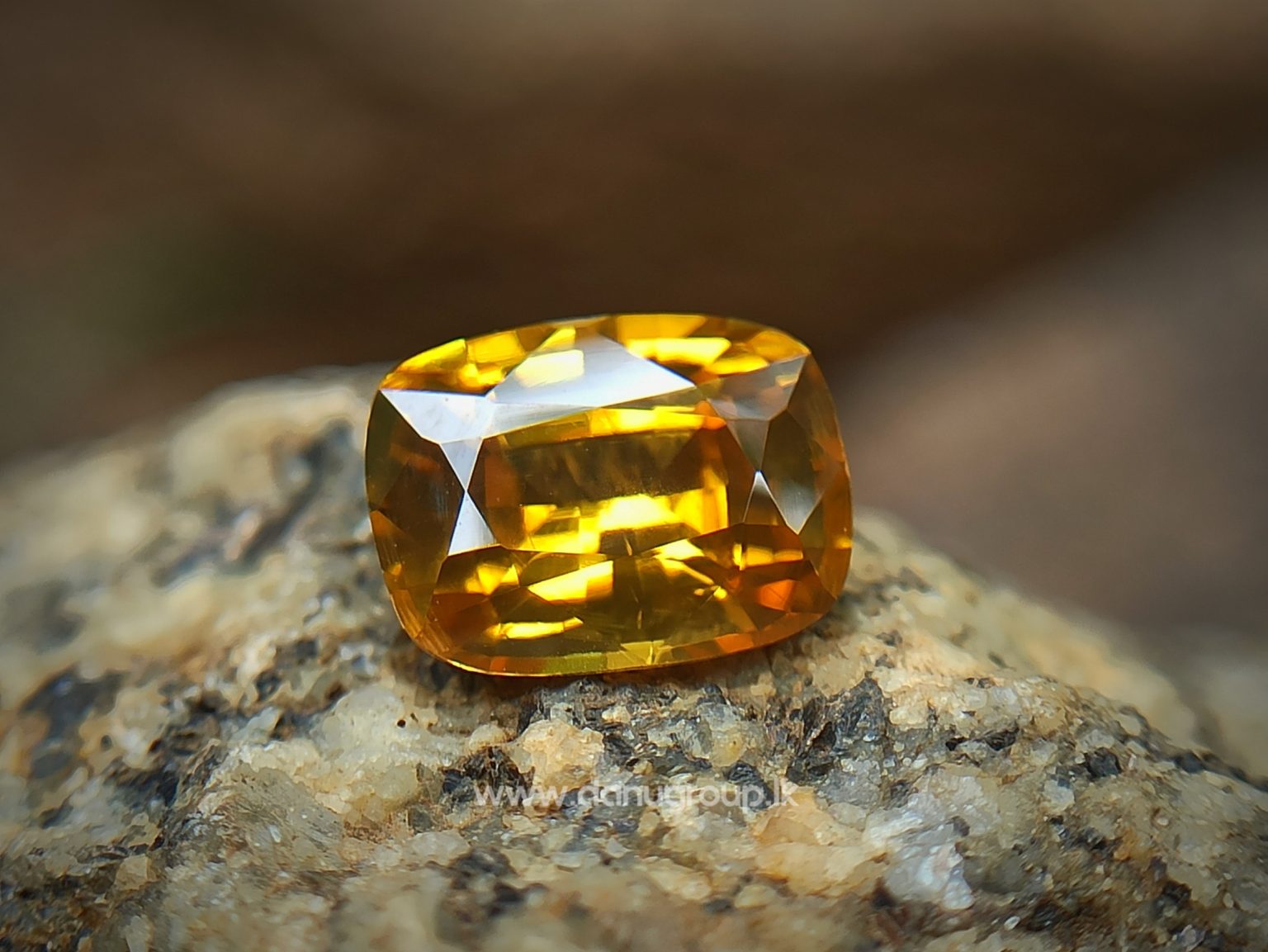 Ceylon Natural Yellow Zircon Melychrysos from Danu Group Gemstones Collections