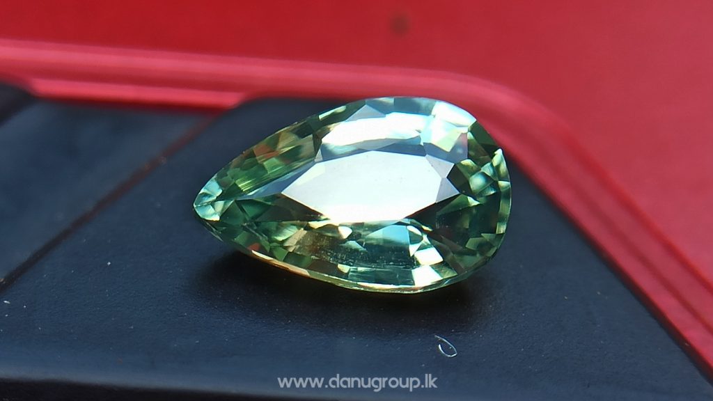 Natural Fine Quality Green Sapphire Pear shape Gem from Danu Group - danugroup.lk