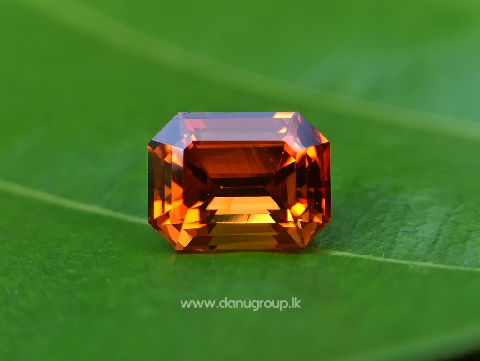 Best Quality Natural Spessartite Garnet Emerald Cut Danu Group Gemstones -- danugroup.lk