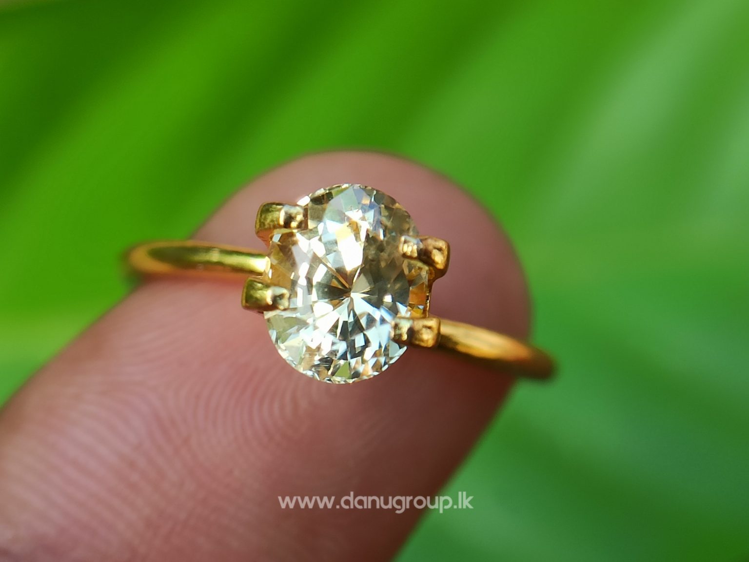 Ceylon Natural Yellow Sapphire Oval shape Unheated Pukraj from Danu Group - - danugroup.lk