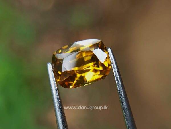 Ceylon Natural Yellow Zircon Melychrysos from Danu Group Gemstones Collections