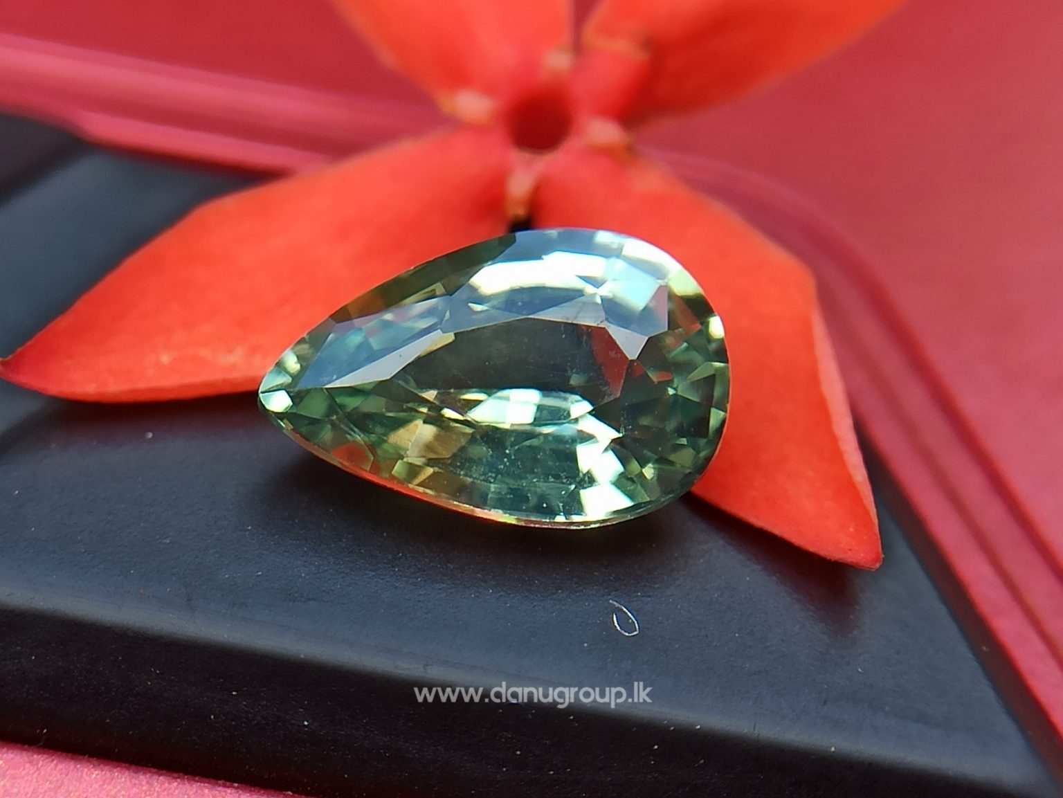 Natural Fine Quality Green Sapphire Pear shape Gem from Danu Group - danugroup.lk