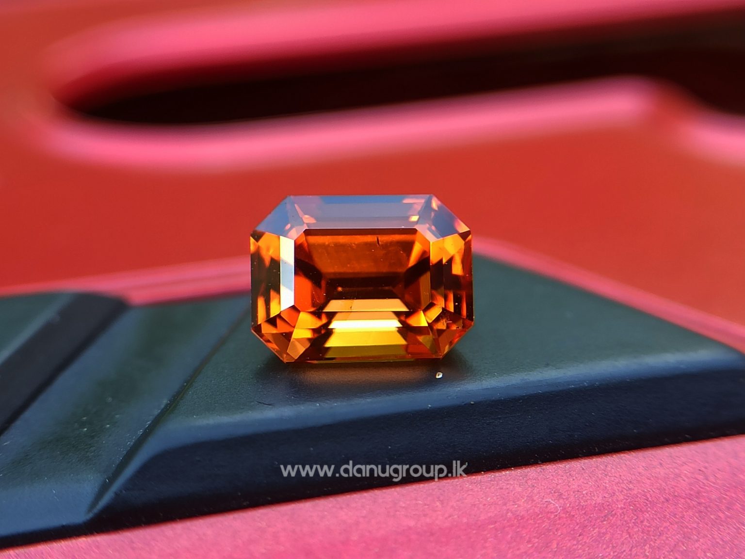 Best Quality Natural Spessartite Garnet Emerald Cut Danu Group Gemstones -- danugroup.lk