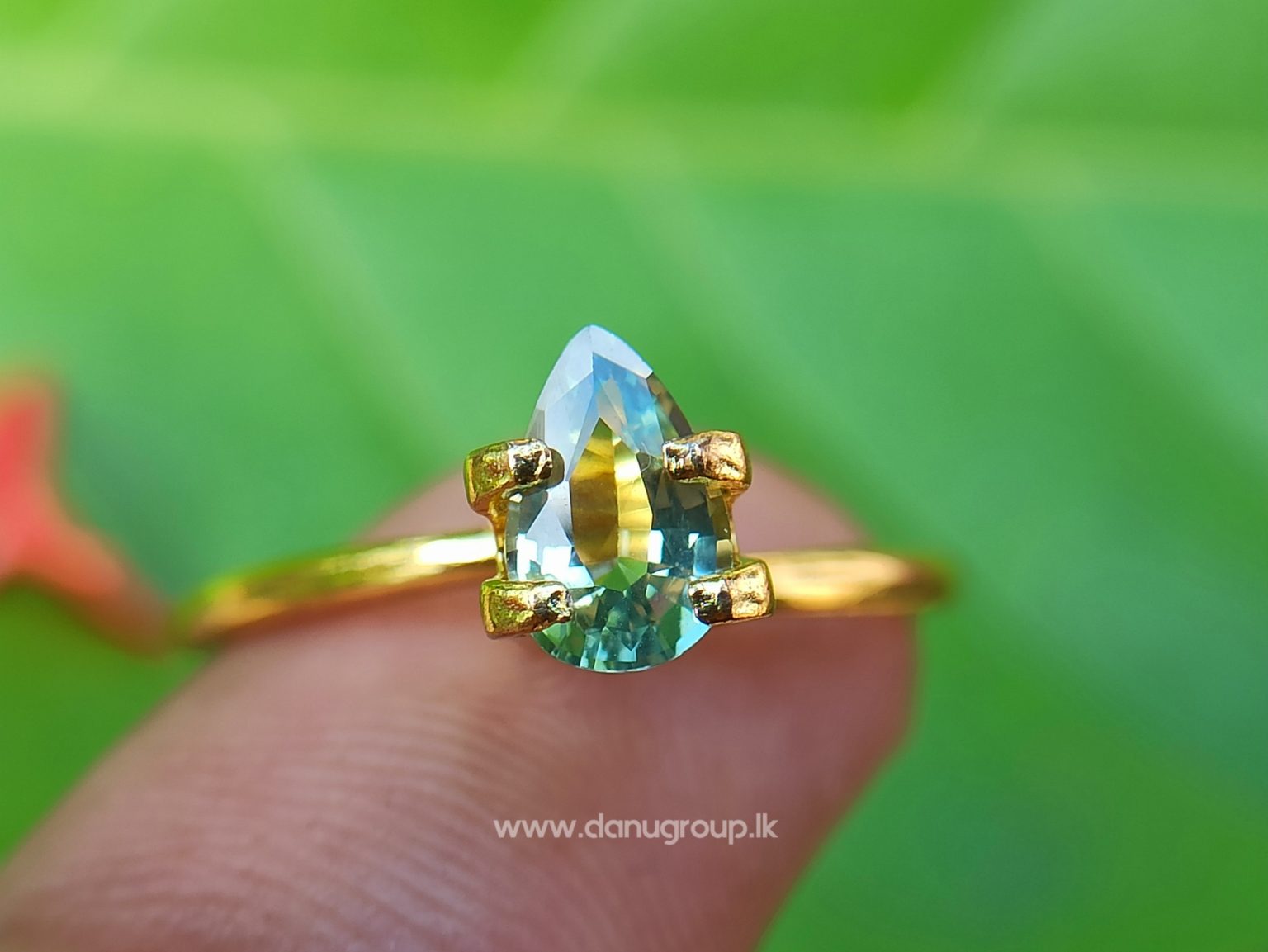 Natural Fine Quality Green Sapphire Pear shape Gem from Danu Group - danugroup.lk
