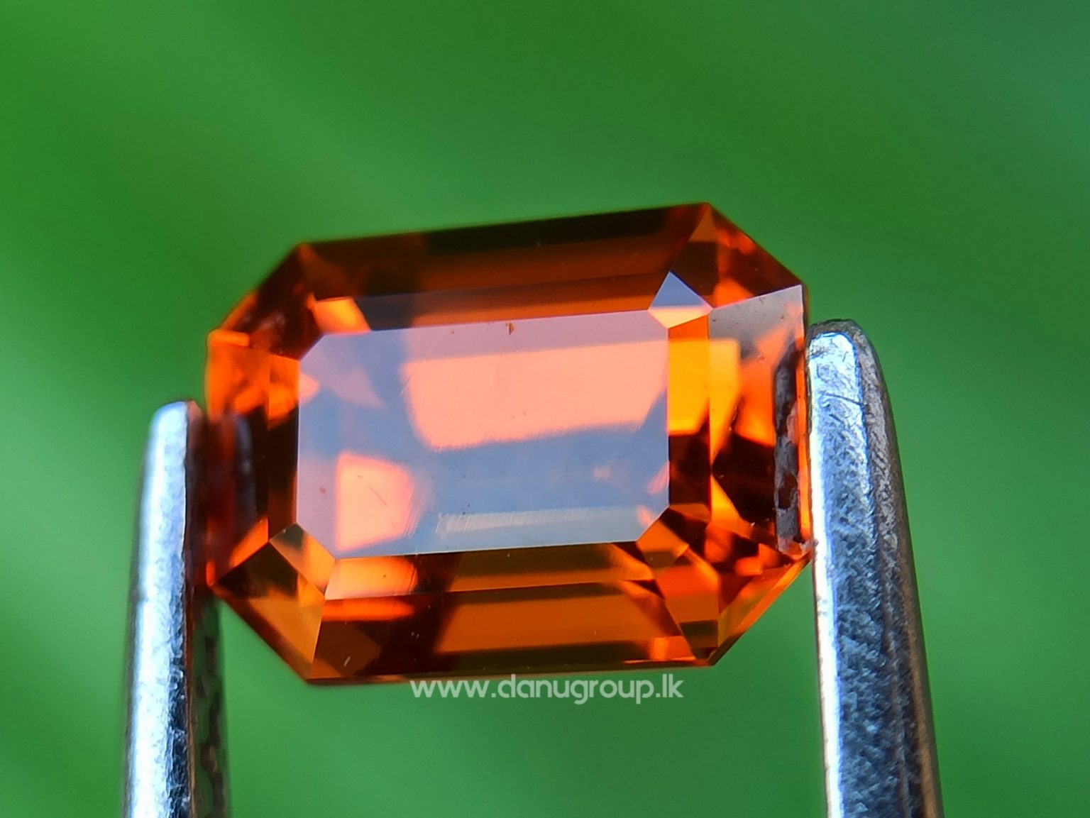 Best Quality Natural Spessartite Garnet Emerald Cut Danu Group Gemstones -- danugroup.lk