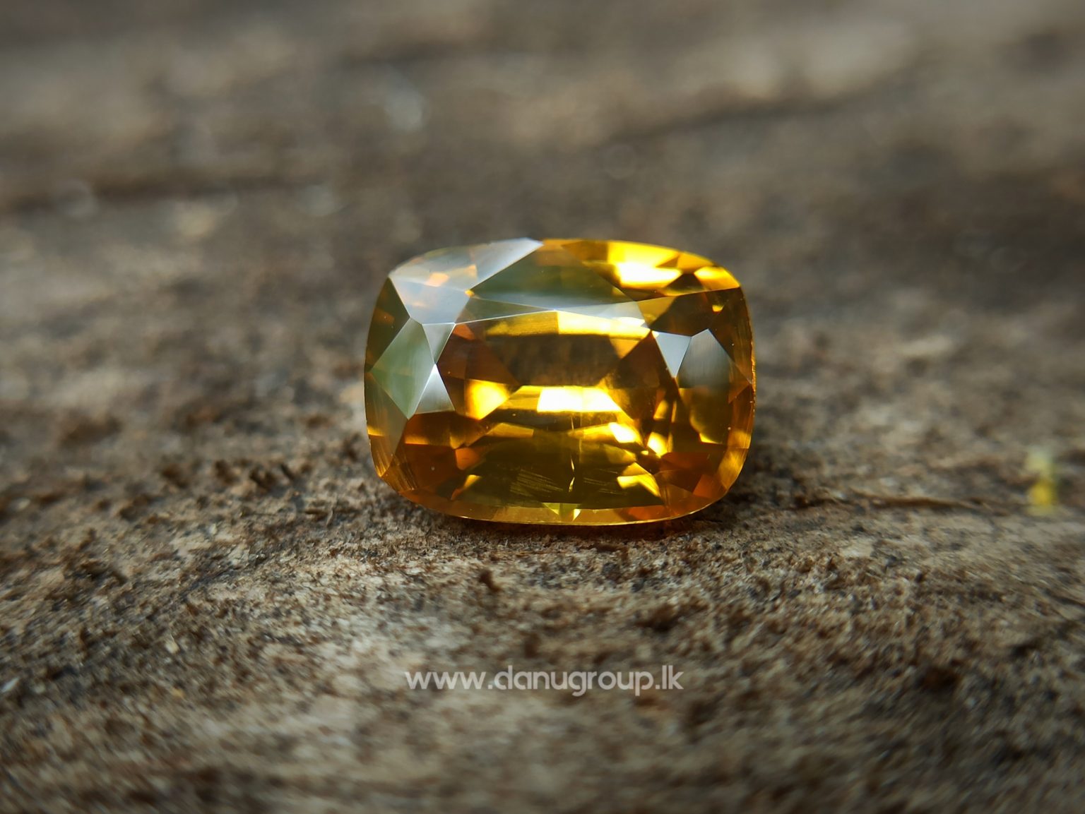 Ceylon Natural Yellow Zircon Melychrysos from Danu Group Gemstones Collections