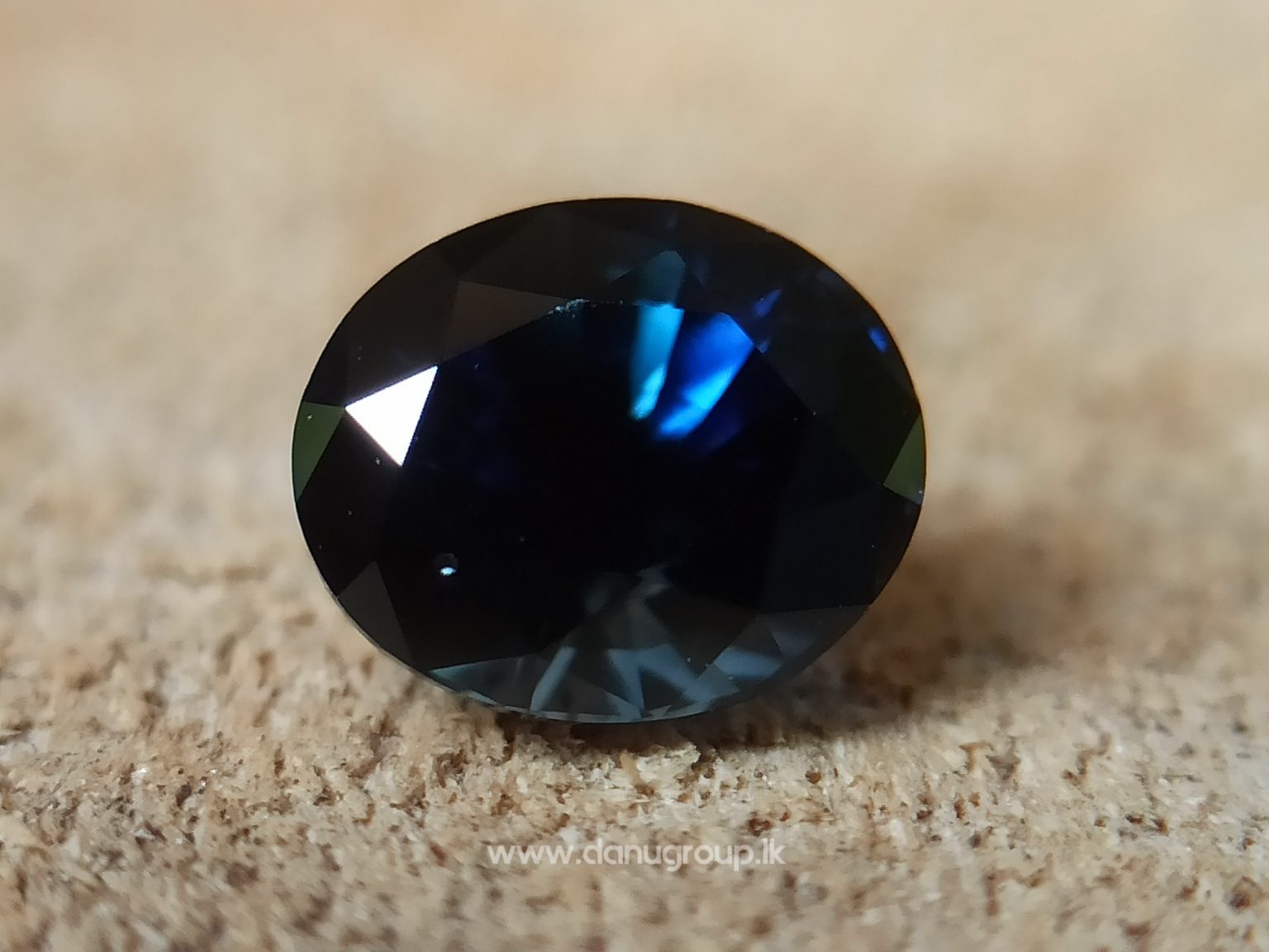 Ceylon Peacock Blue Sapphire Oval shape gem from Danu Group Gemstones -- danugroup.lk