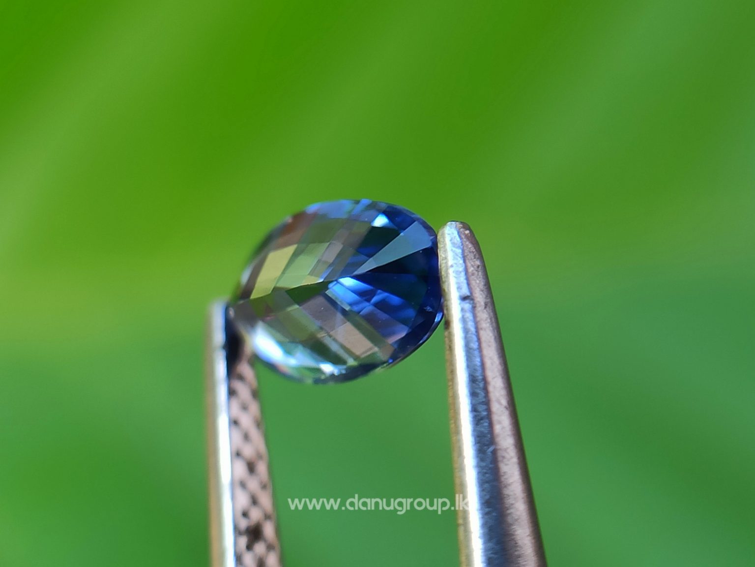 Ceylon Natural Cornflower Blue Sapphire Long Oval shape gem from Danu Group - danugroup.lk