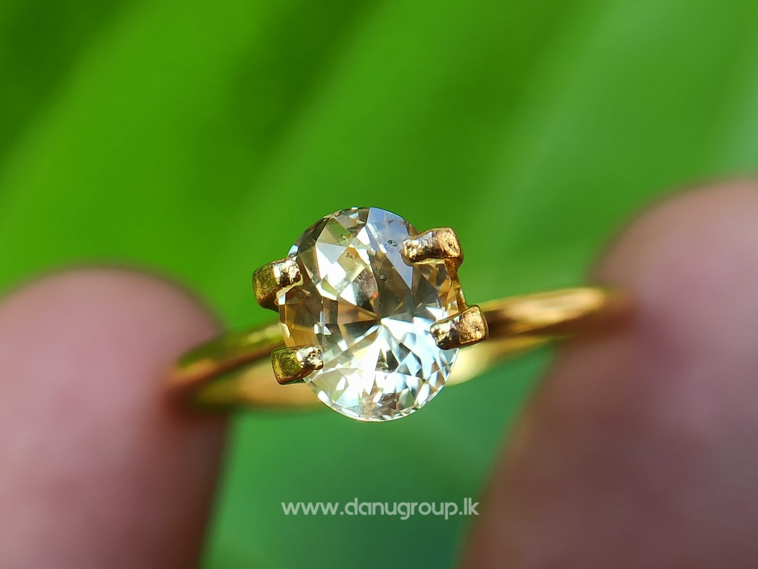 Ceylon Natural Yellow Sapphire Oval shape Unheated Pukraj from Danu Group - - danugroup.lk