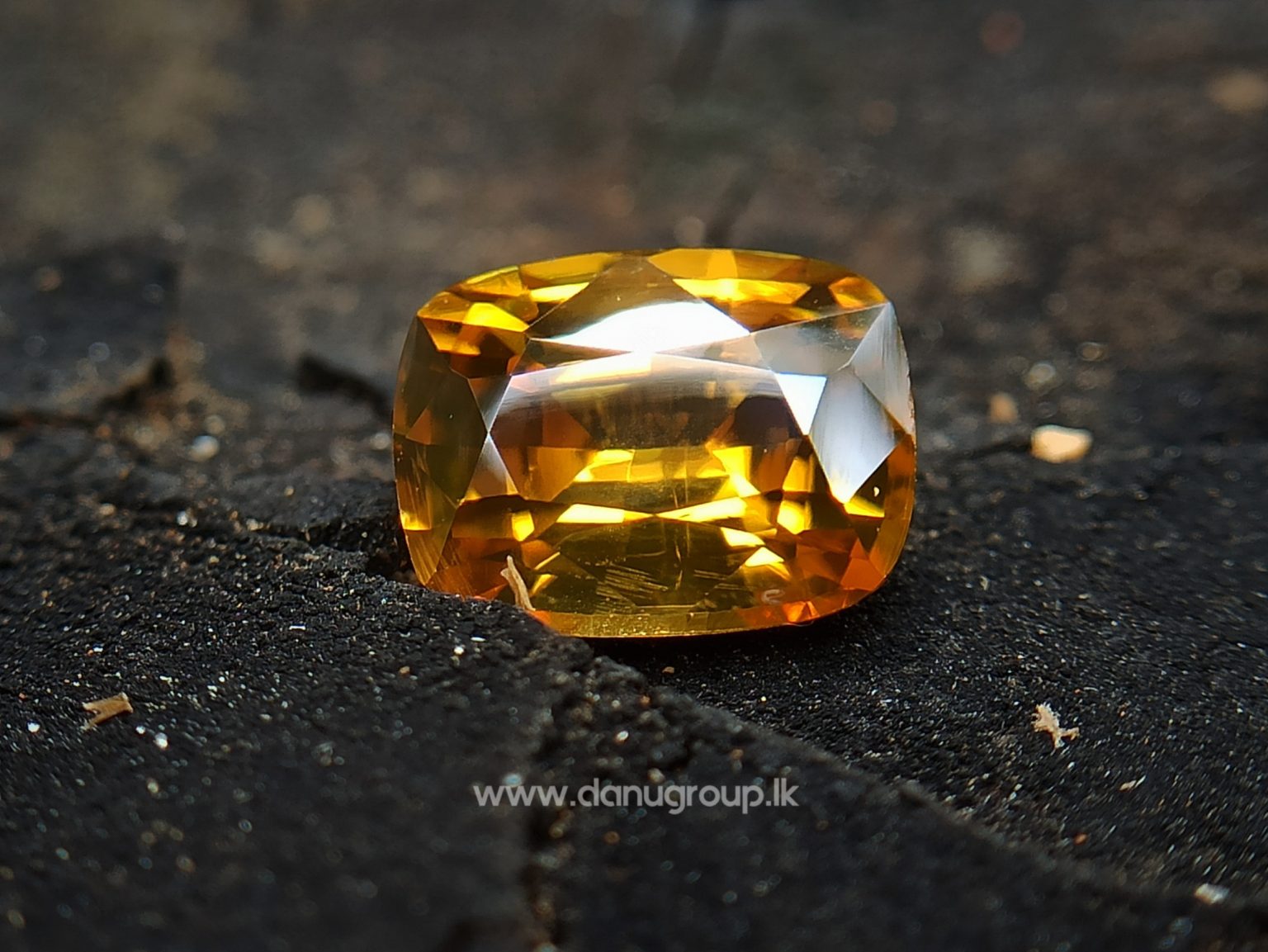 Ceylon Natural Yellow Zircon Melychrysos from Danu Group Gemstones Collections