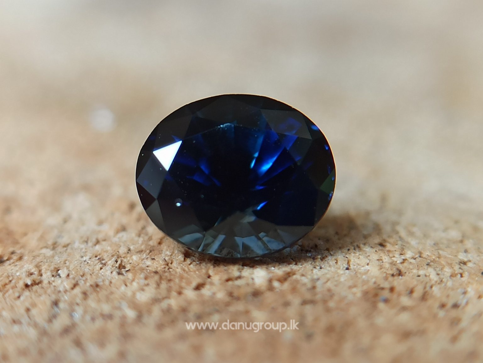 Ceylon Peacock Blue Sapphire Oval shape gem from Danu Group Gemstones -- danugroup.lk