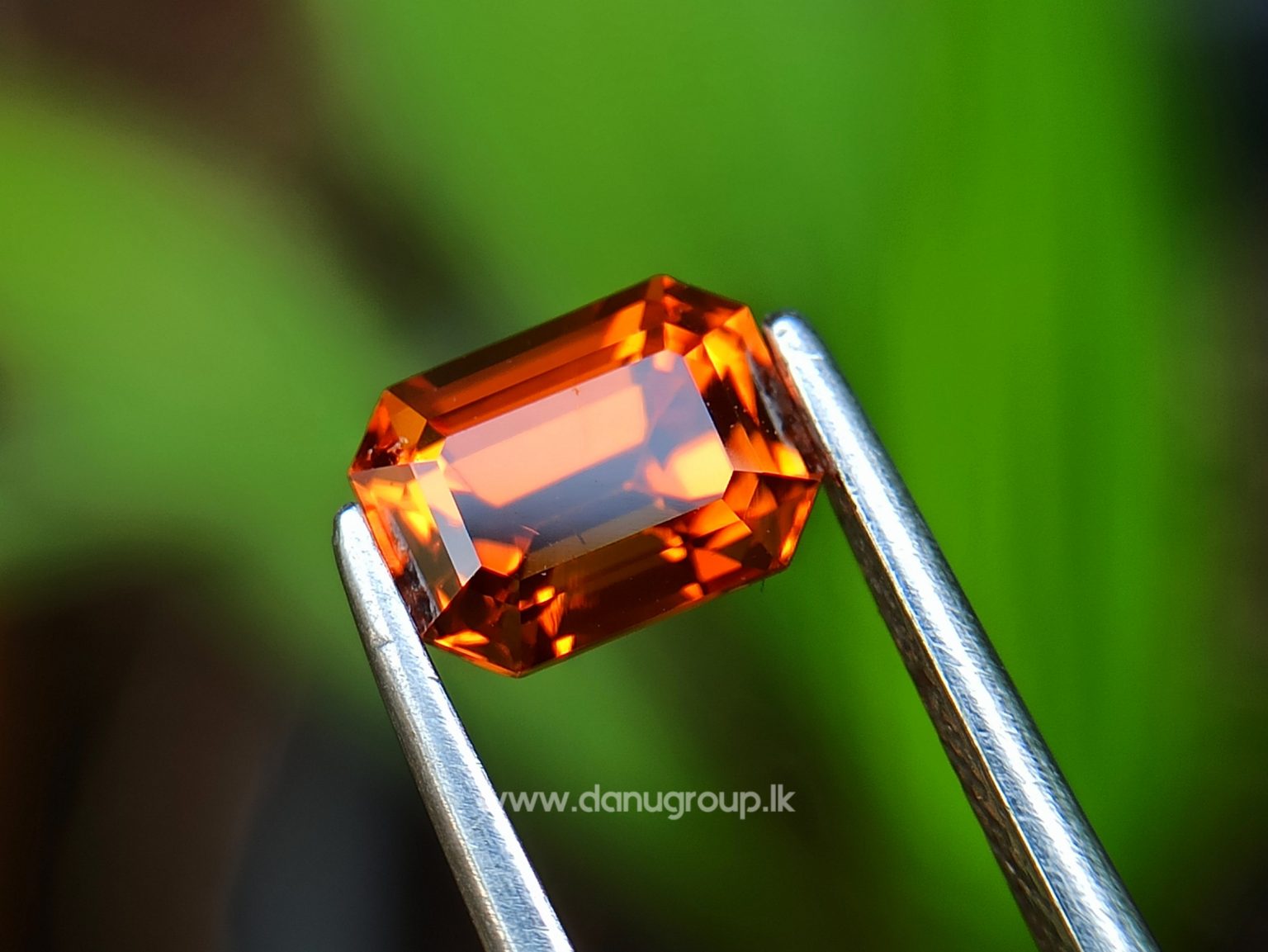 Best Quality Natural Spessartite Garnet Emerald Cut Danu Group Gemstones -- danugroup.lk