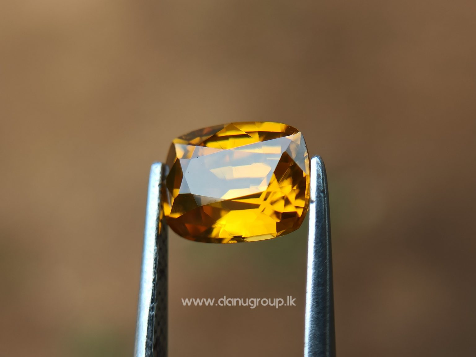 Ceylon Natural Yellow Zircon Melychrysos from Danu Group Gemstones Collections
