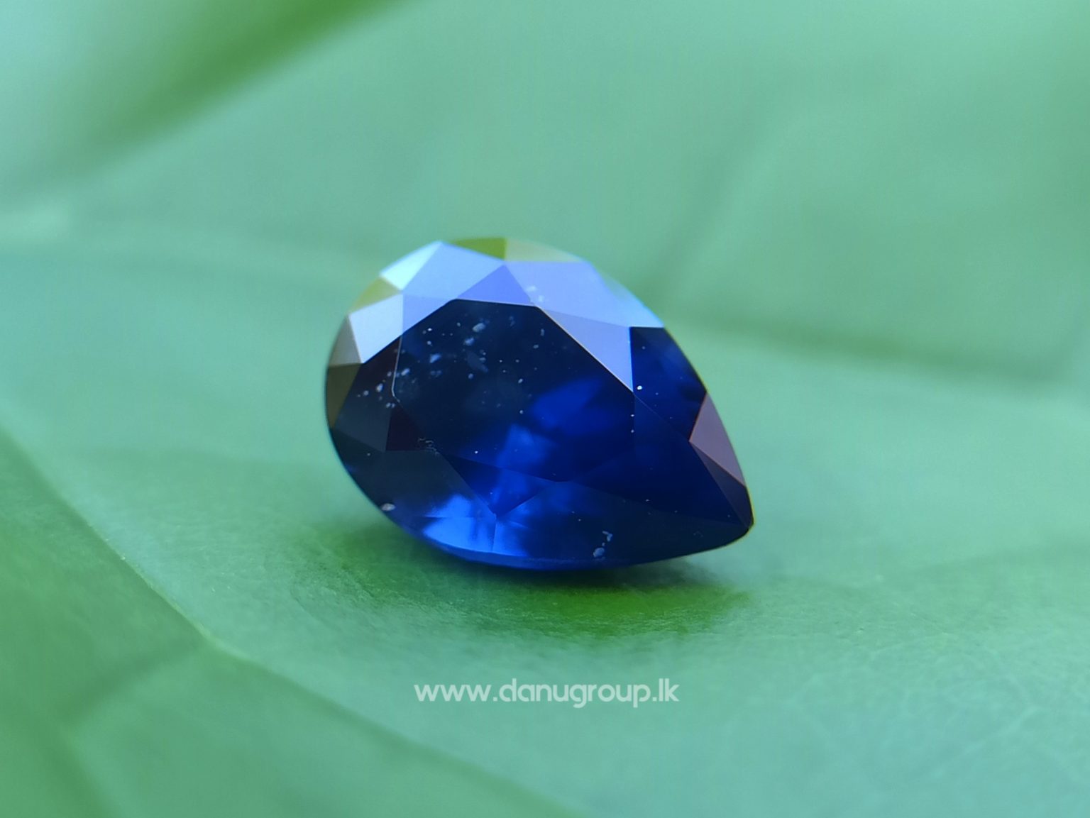 Ceylon Vivid Royal Blue Sapphire Drop Pear Shape Danu Group Gemstones - danugroup.lk