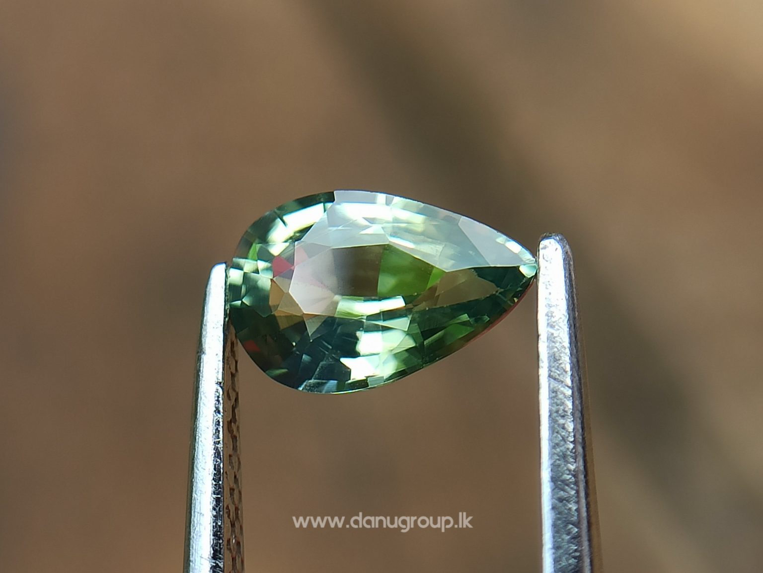 Natural Fine Quality Green Sapphire Pear shape Gem from Danu Group - danugroup.lk