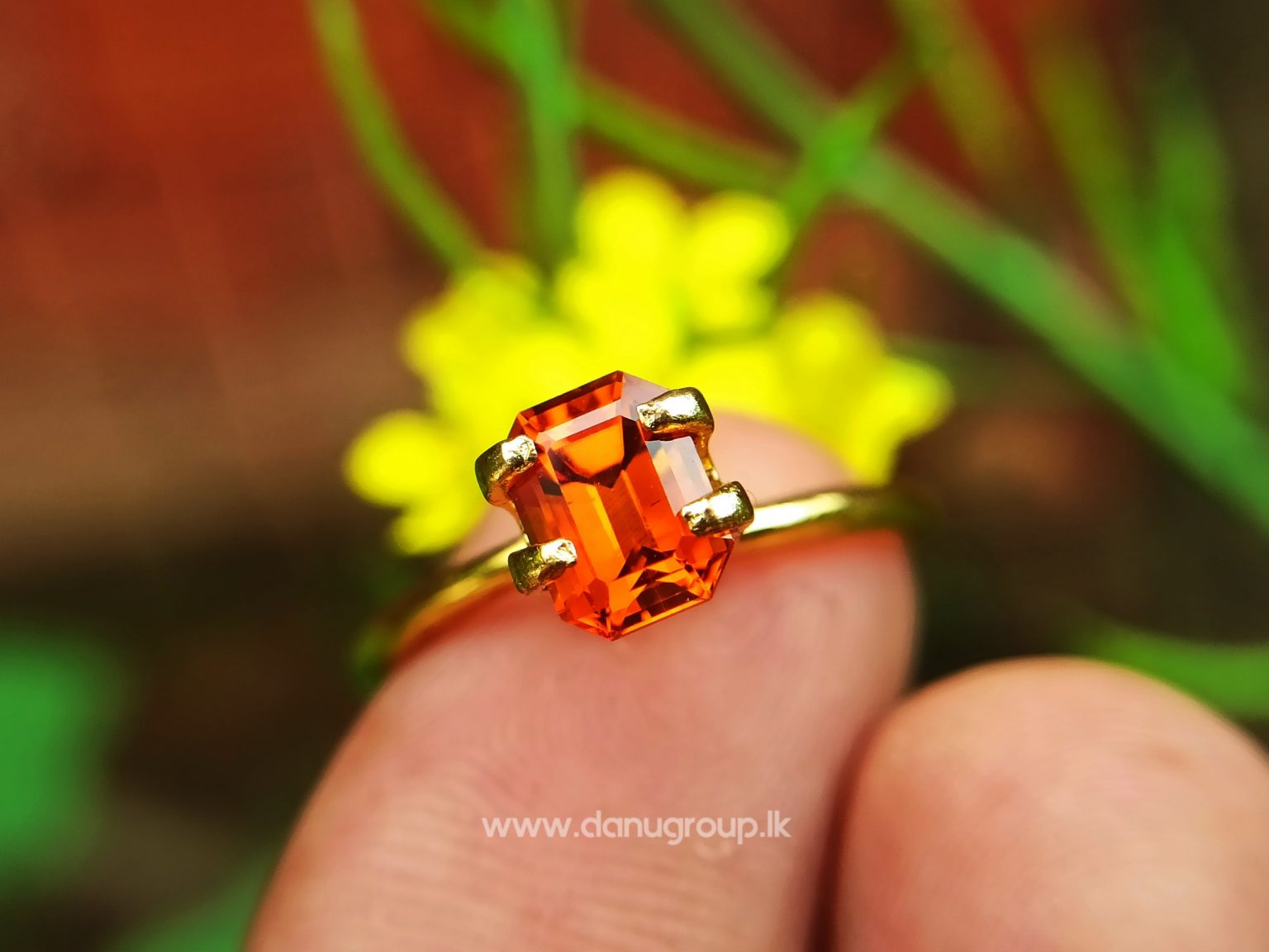 Best Quality Natural Spessartite Garnet Emerald Cut Danu Group Gemstones -- danugroup.lk