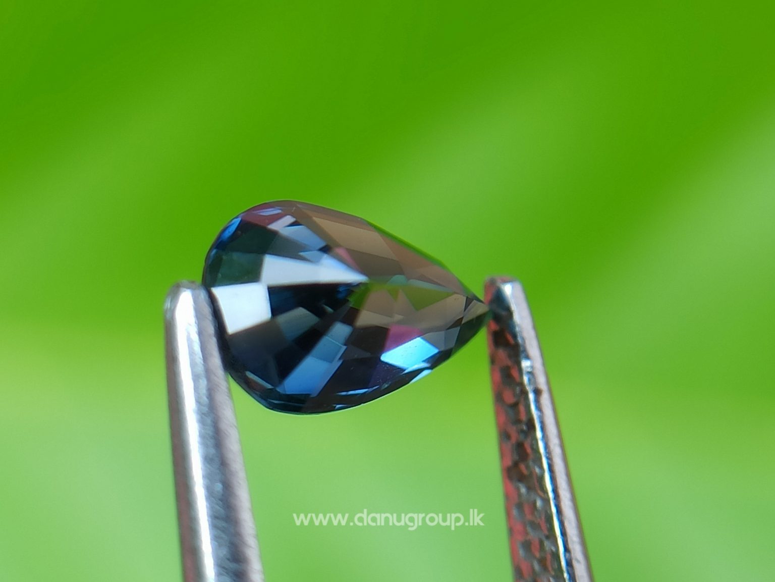 Bluish-green Sapphire best grade pear drop shape gem from Danu Group - danugroup.lk