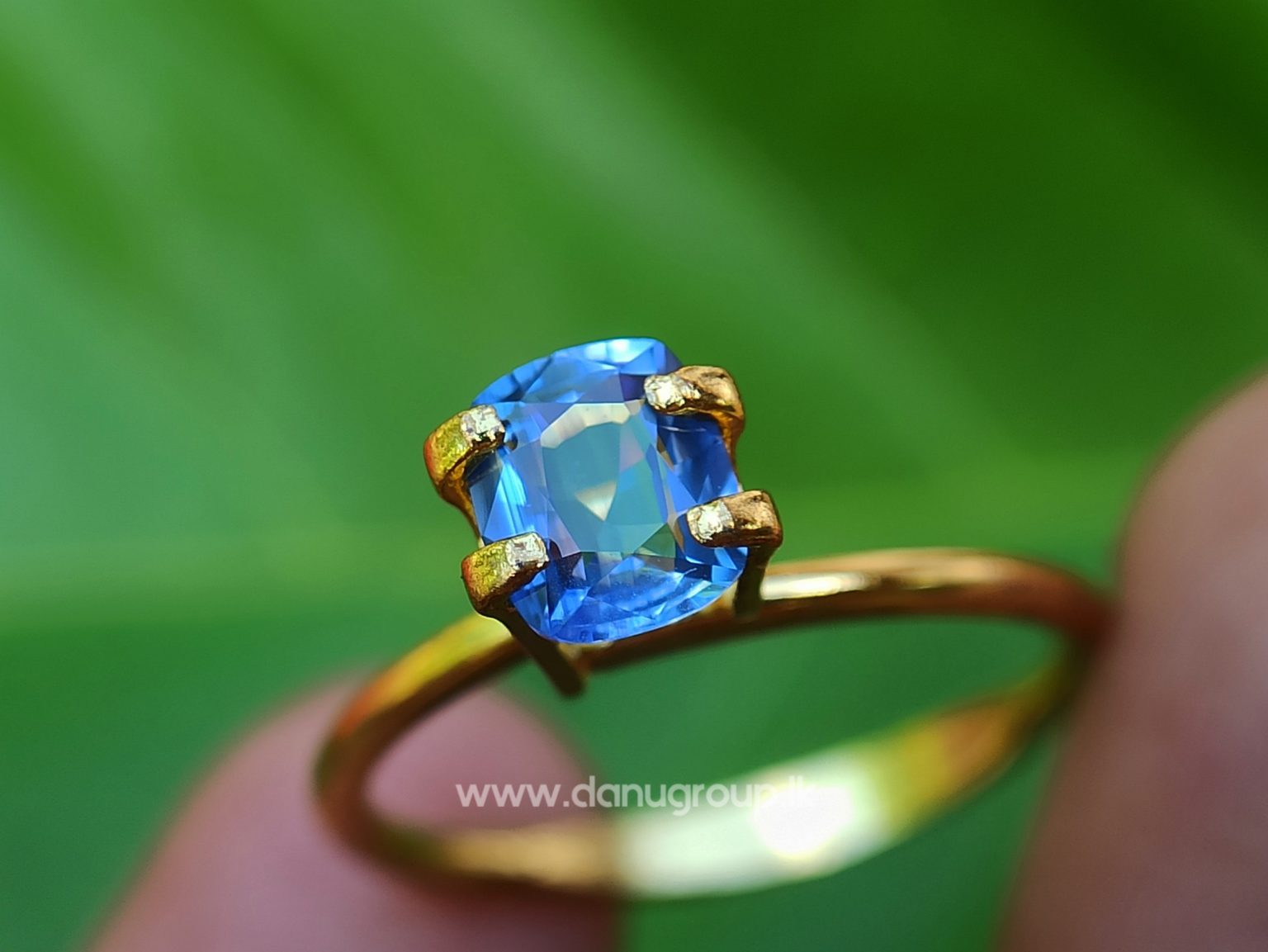 Ceylon Blue Sapphire Cushion Shape - Danu Group Gemstones