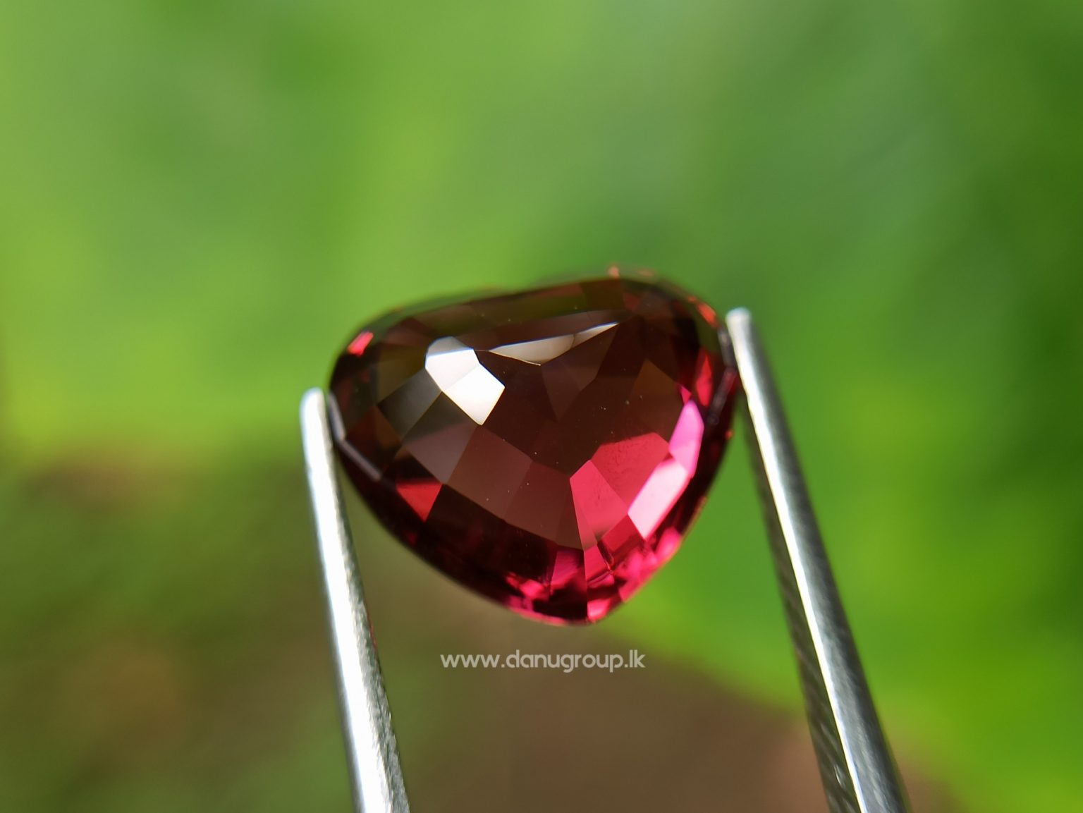 Ceylon Natural Garnet Heart from Danu Group Gemstones Collection - danugroup.lk