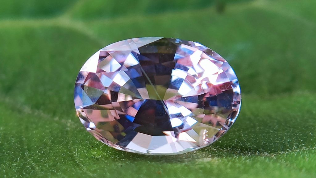 Ceylon Natural Light Peachy Pink Sapphire Danu Group collection