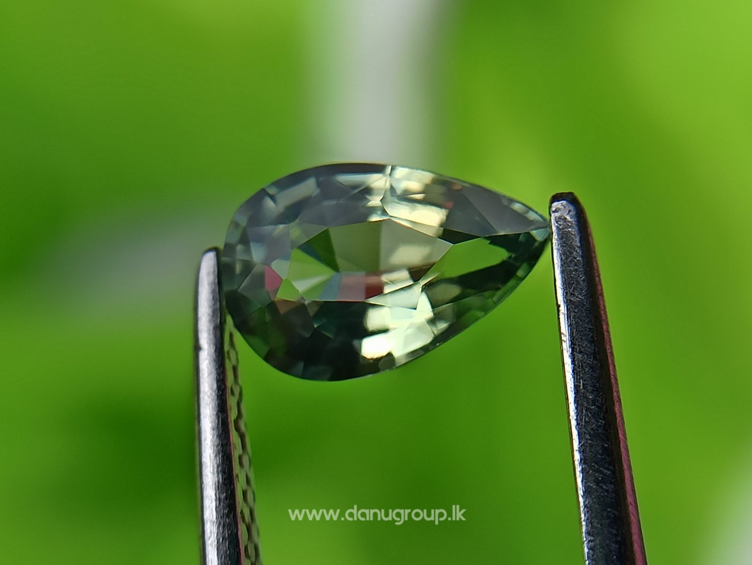 Natural Fine Quality Green Sapphire Pear shape Gem from Danu Group - danugroup.lk