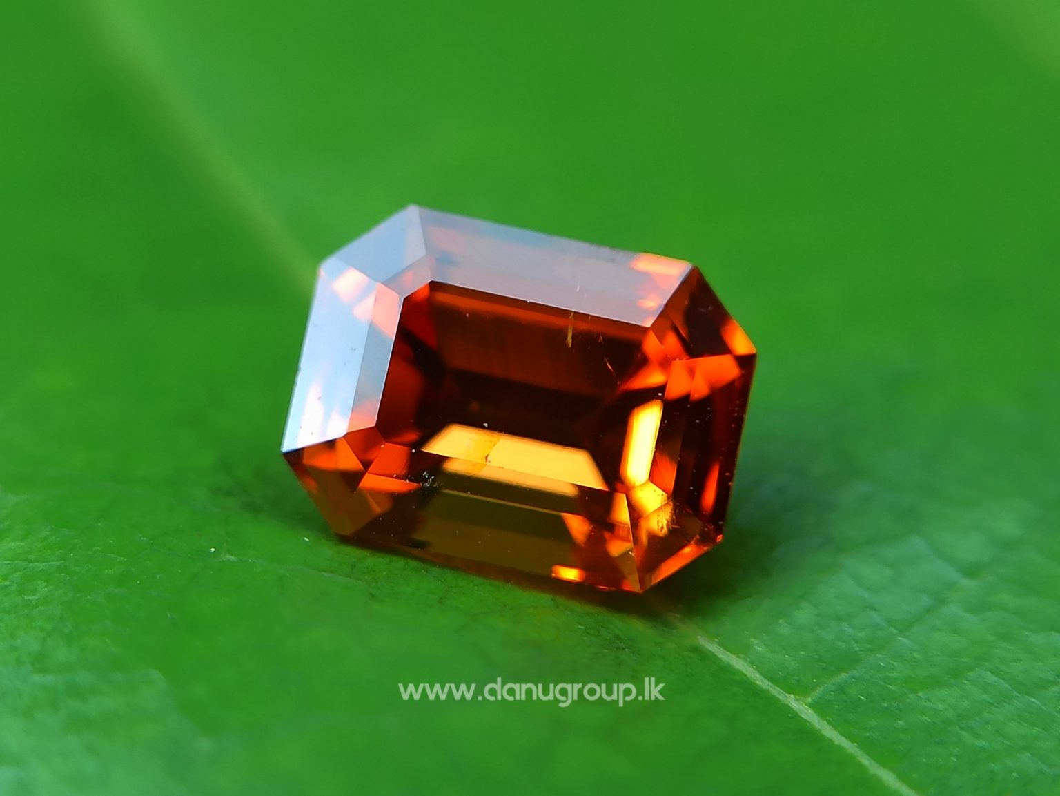Best Quality Natural Spessartite Garnet Emerald Cut Danu Group Gemstones -- danugroup.lk